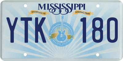 MS license plate YTK180