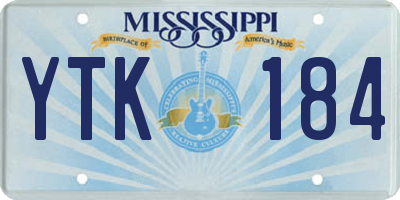 MS license plate YTK184