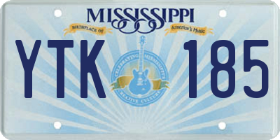 MS license plate YTK185