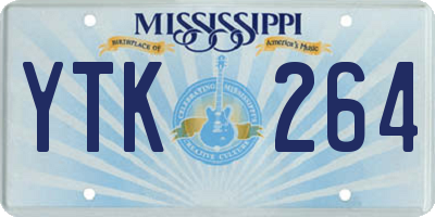 MS license plate YTK264
