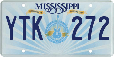 MS license plate YTK272