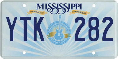 MS license plate YTK282