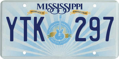 MS license plate YTK297
