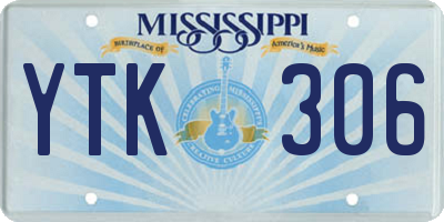 MS license plate YTK306
