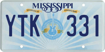 MS license plate YTK331