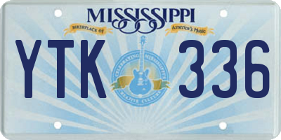MS license plate YTK336