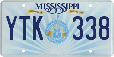 MS license plate YTK338