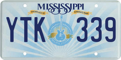 MS license plate YTK339