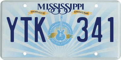 MS license plate YTK341