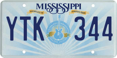 MS license plate YTK344