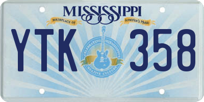 MS license plate YTK358