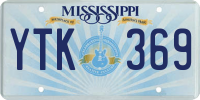 MS license plate YTK369