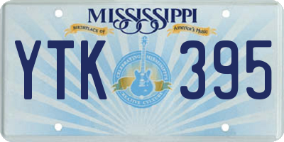 MS license plate YTK395