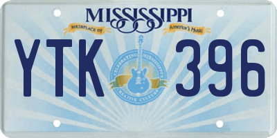 MS license plate YTK396