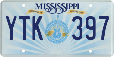MS license plate YTK397