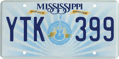MS license plate YTK399