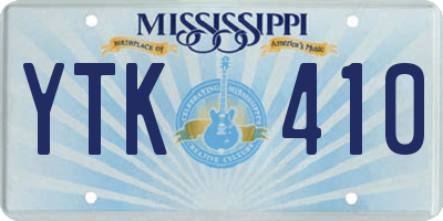 MS license plate YTK410