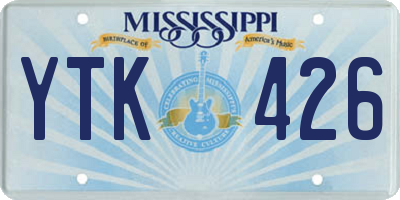 MS license plate YTK426