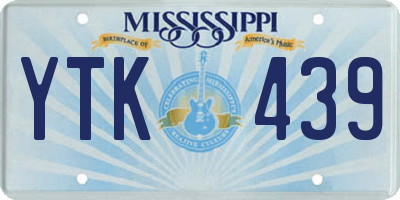 MS license plate YTK439