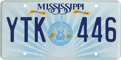 MS license plate YTK446