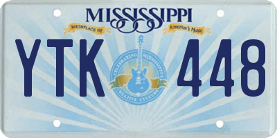 MS license plate YTK448