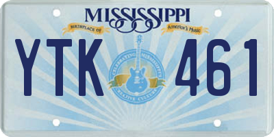 MS license plate YTK461