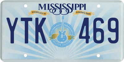 MS license plate YTK469