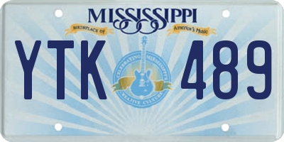 MS license plate YTK489