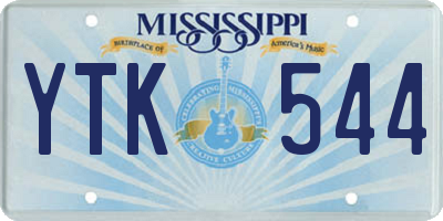 MS license plate YTK544