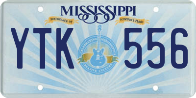 MS license plate YTK556