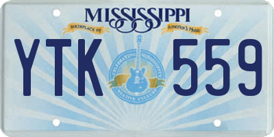 MS license plate YTK559