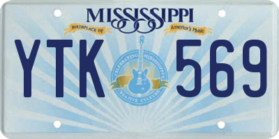 MS license plate YTK569