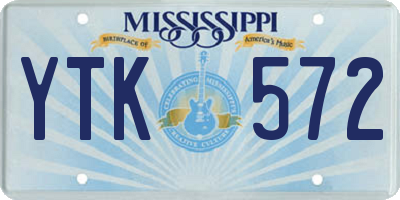 MS license plate YTK572
