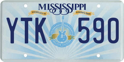 MS license plate YTK590