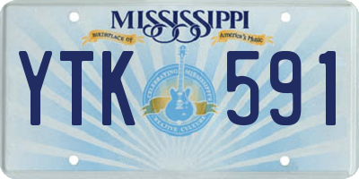 MS license plate YTK591