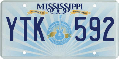 MS license plate YTK592