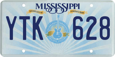 MS license plate YTK628