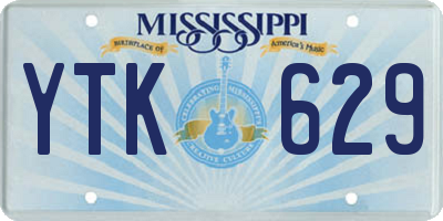 MS license plate YTK629