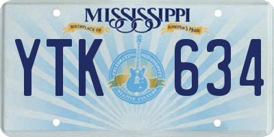 MS license plate YTK634
