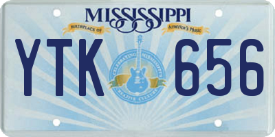 MS license plate YTK656