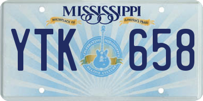 MS license plate YTK658