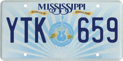 MS license plate YTK659