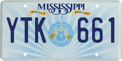 MS license plate YTK661