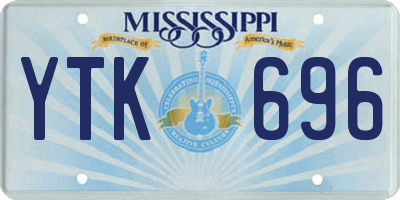 MS license plate YTK696