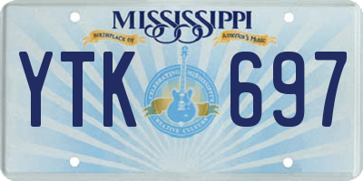 MS license plate YTK697