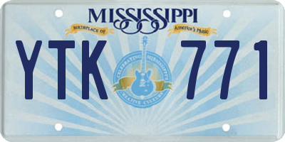 MS license plate YTK771