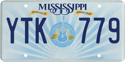 MS license plate YTK779