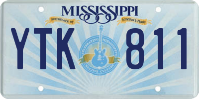 MS license plate YTK811