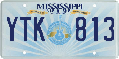 MS license plate YTK813