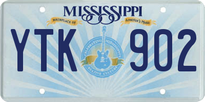 MS license plate YTK902